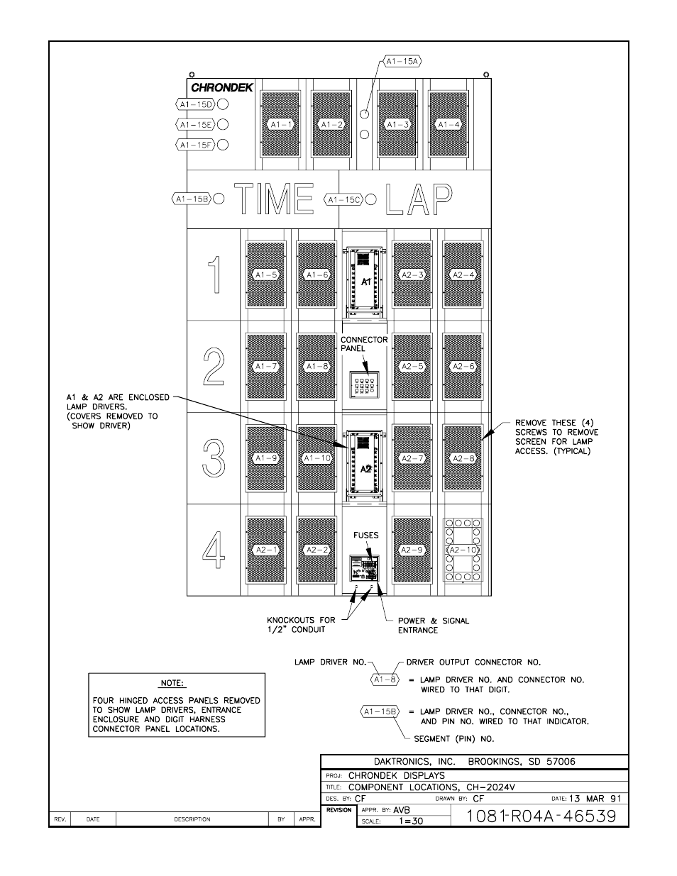 Drawing a-46539 | Daktronics CH-2024V User Manual | Page 14 / 26