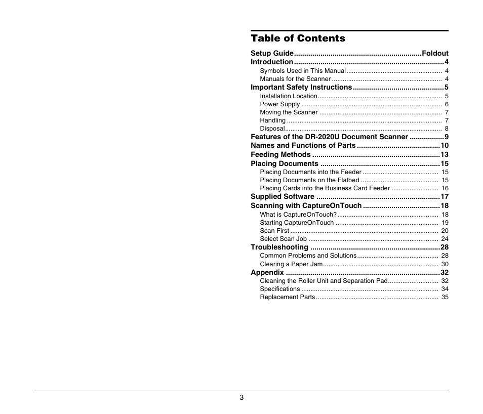 Canon DR-2020U User Manual | Page 7 / 40