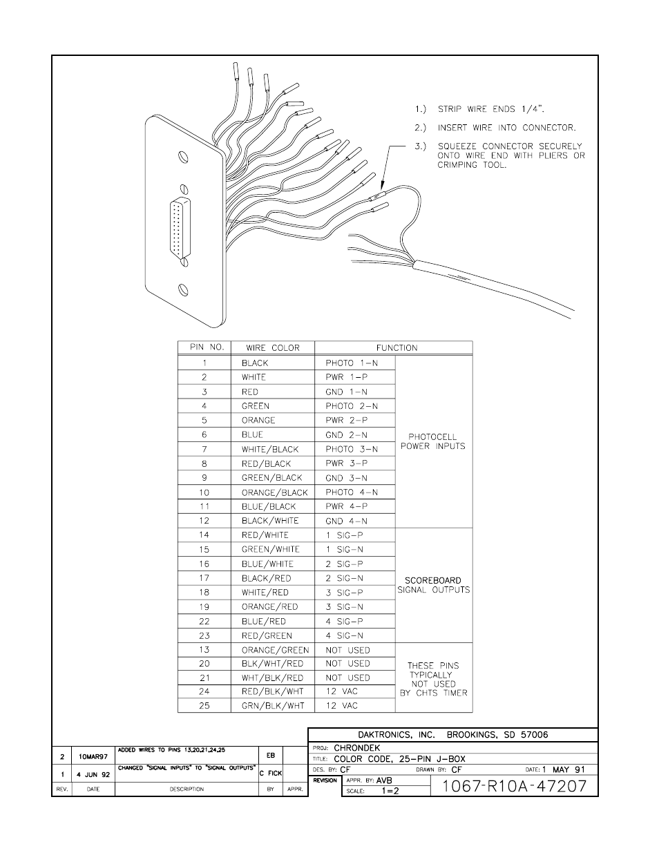Drawing a-47207 | Daktronics CH-1624V User Manual | Page 15 / 24