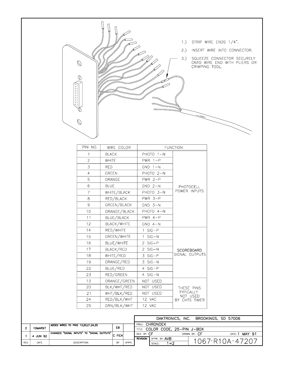Drawing a-47207 | Daktronics CH-1318V User Manual | Page 12 / 26