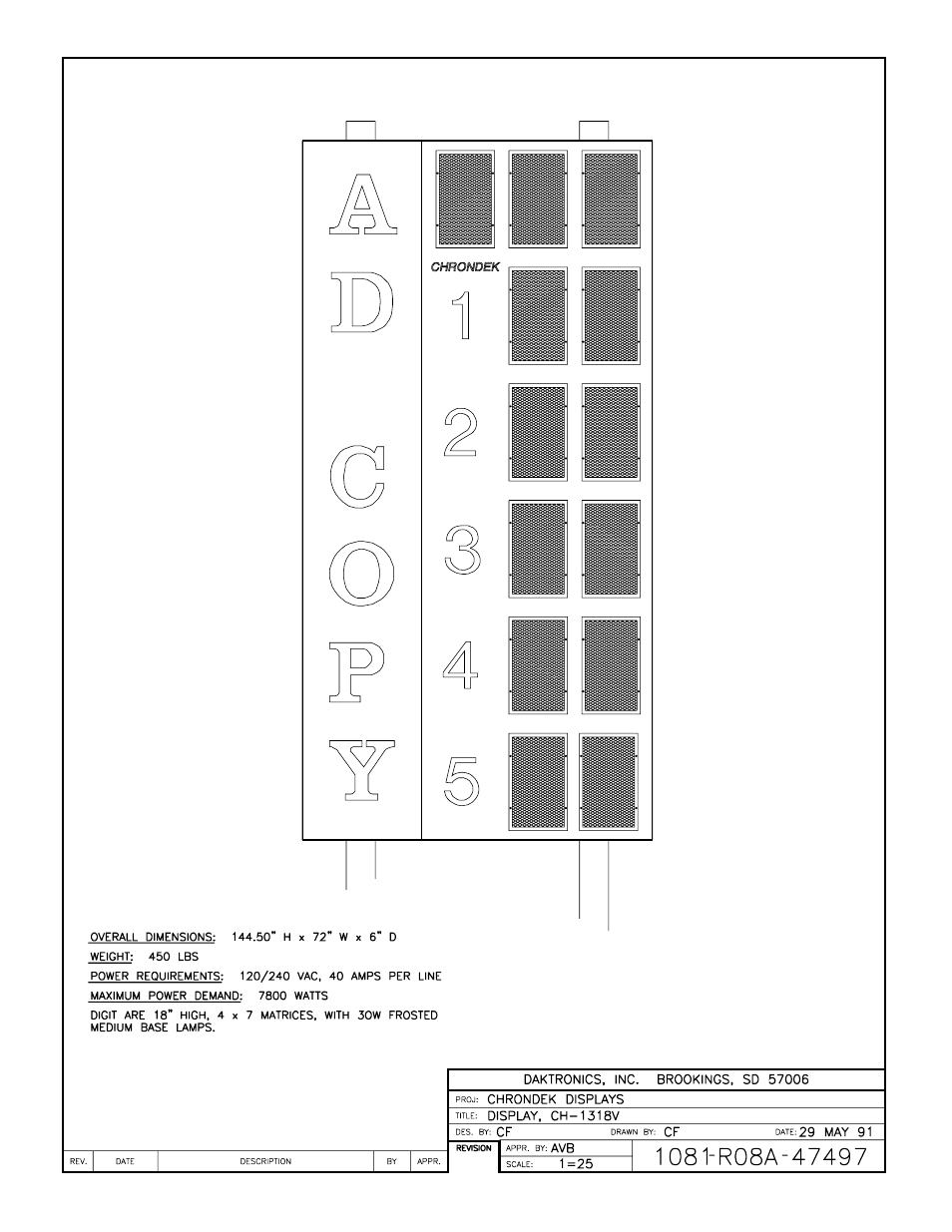 Daktronics CH-1318V User Manual | Page 6 / 26