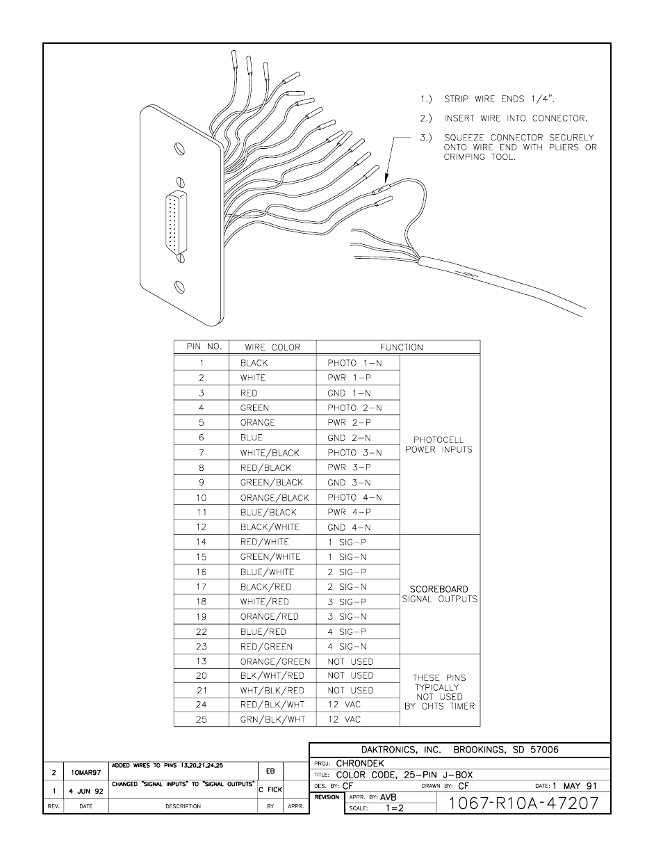 Drawing a-47207 | Daktronics CH-1421V User Manual | Page 14 / 24