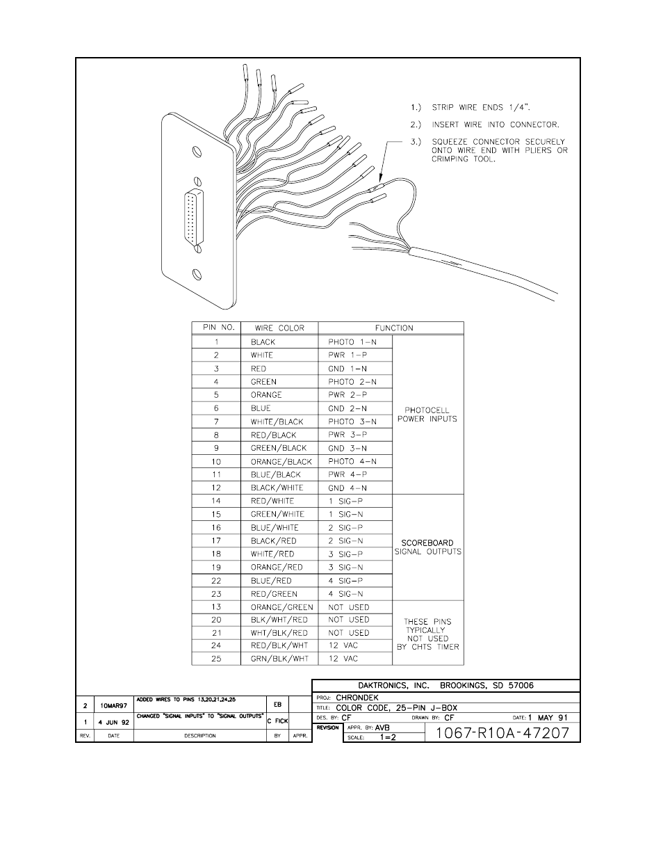 Drawing a-47207 | Daktronics CH-1018H User Manual | Page 13 / 26