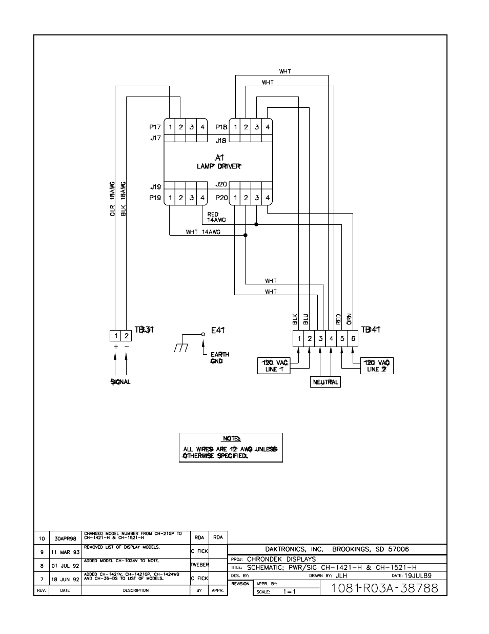 Daktronics CH-1018H User Manual | Page 26 / 26