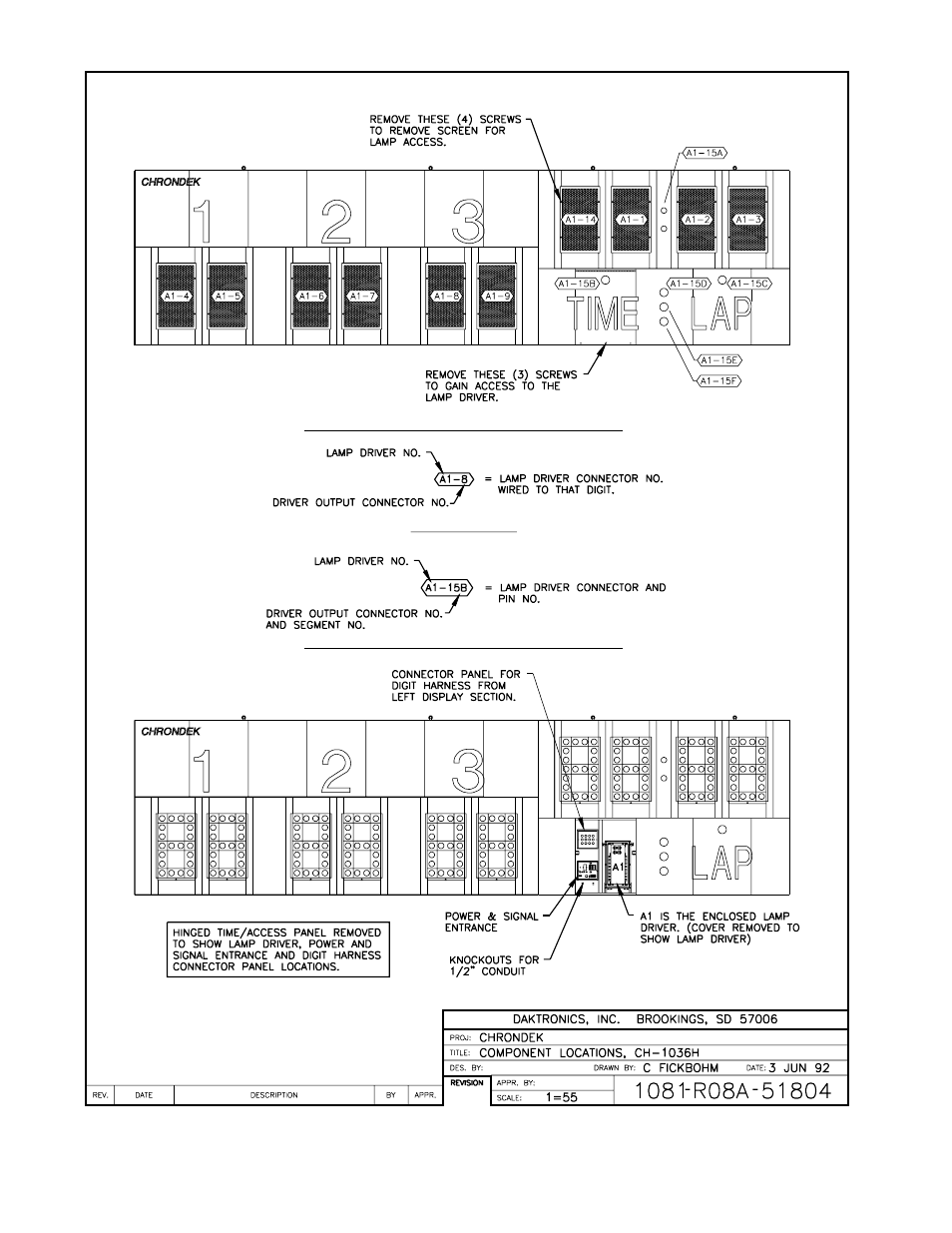 Drawing a-51804 | Daktronics CH-1036H User Manual | Page 18 / 26