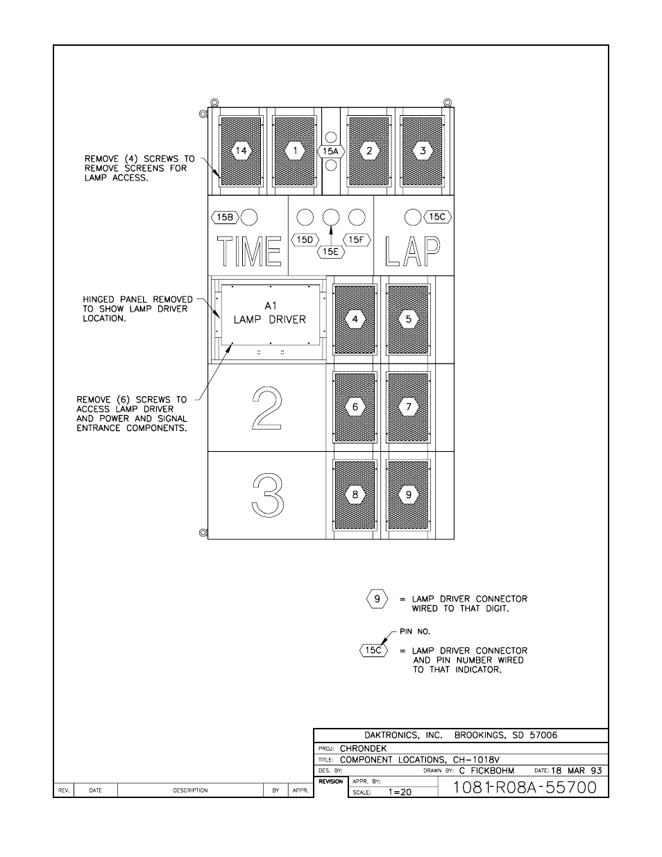 Drawing a-55700 | Daktronics CH-1018V User Manual | Page 17 / 26