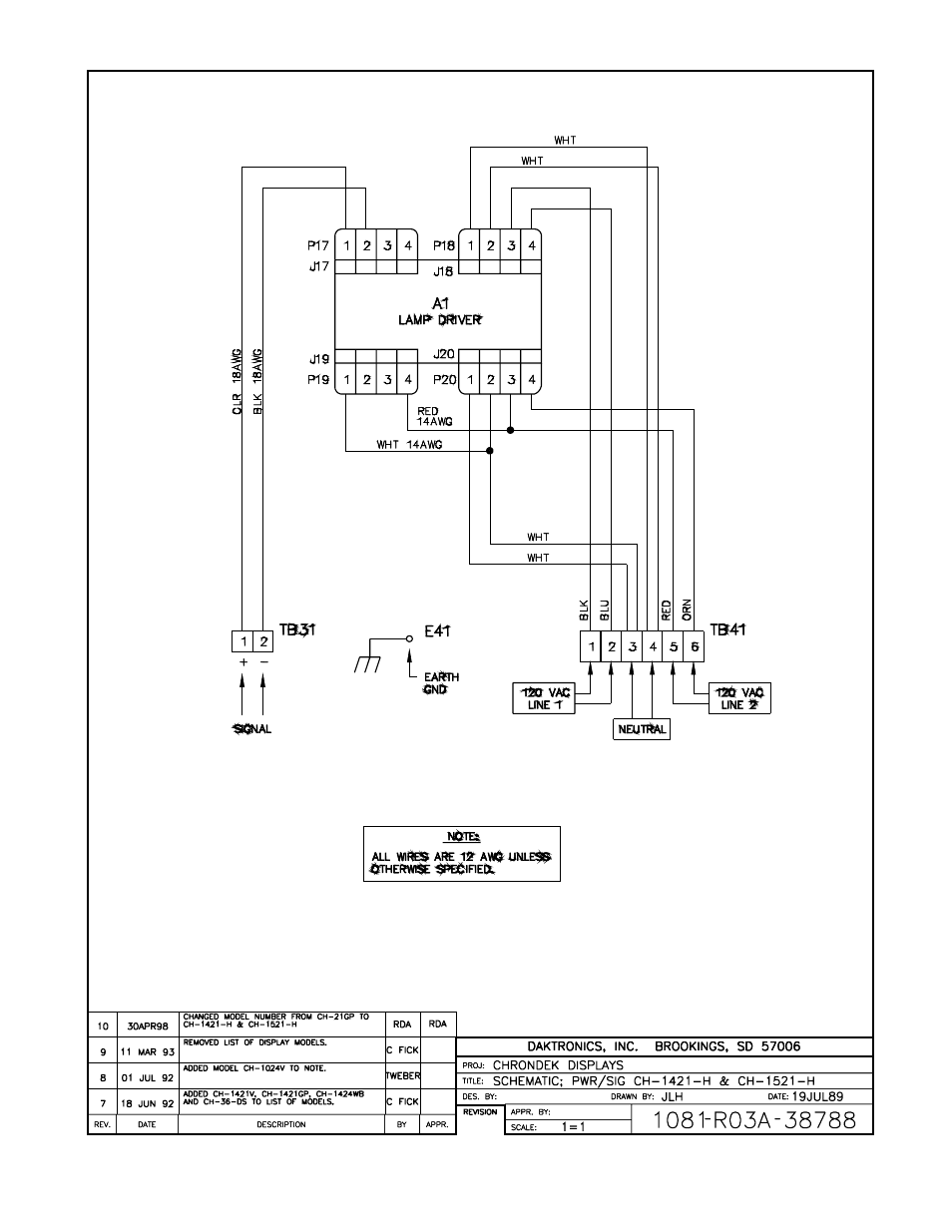 Daktronics CH-1018V User Manual | Page 26 / 26