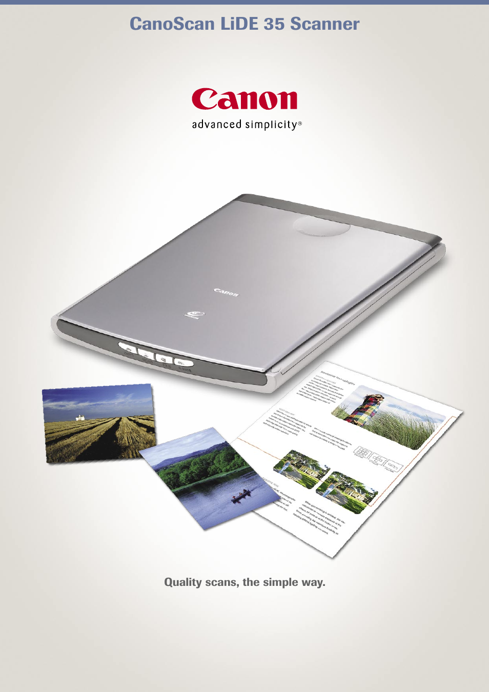 Canon LiDE 35 User Manual | 2 pages