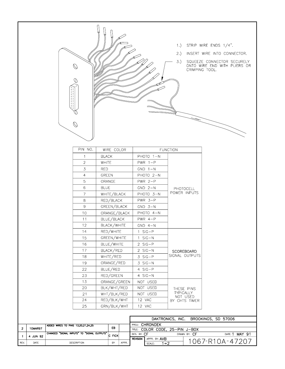 Drawing a-47207 | Daktronics CH-1436H User Manual | Page 11 / 26