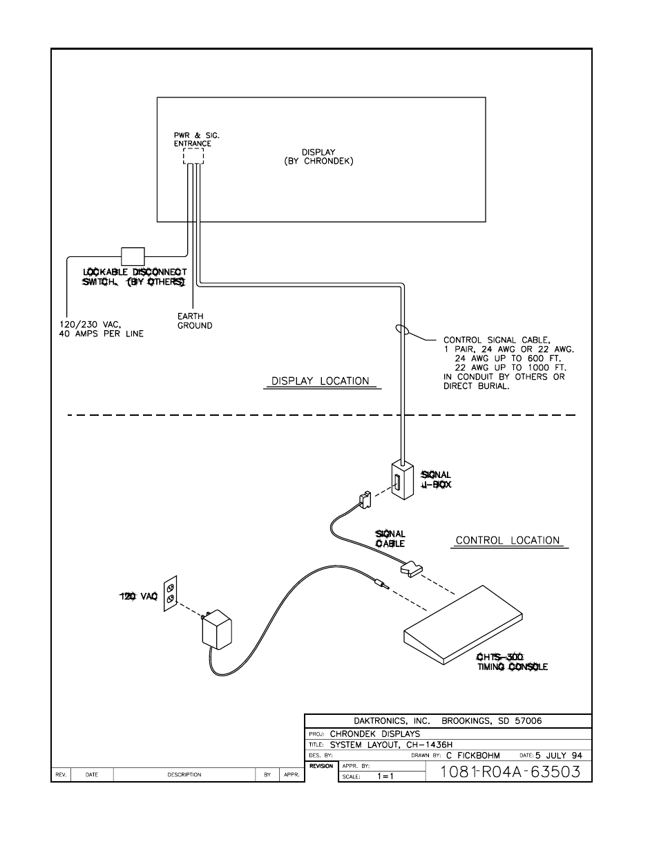 Drawing a-63503 | Daktronics CH-1436H User Manual | Page 14 / 26