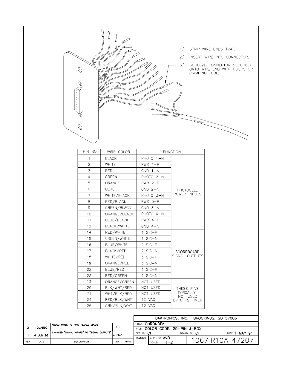 Drawing a-47207 | Daktronics CH-1036V User Manual | Page 12 / 24