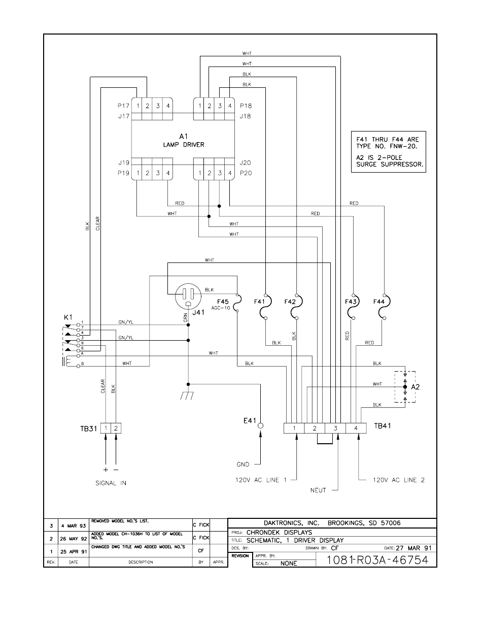 Daktronics CH-1036V User Manual | Page 24 / 24