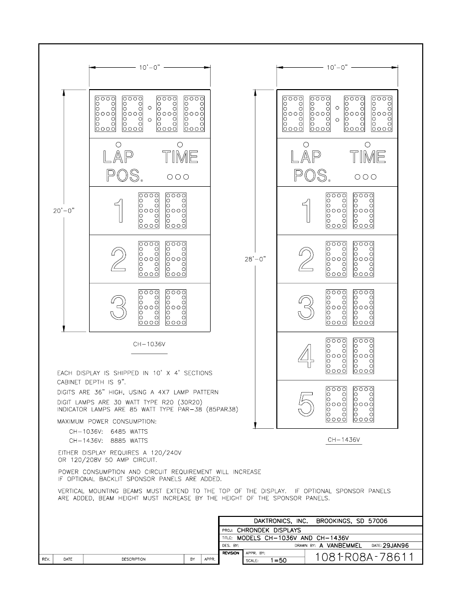 Daktronics CH-1036V User Manual | Page 6 / 24