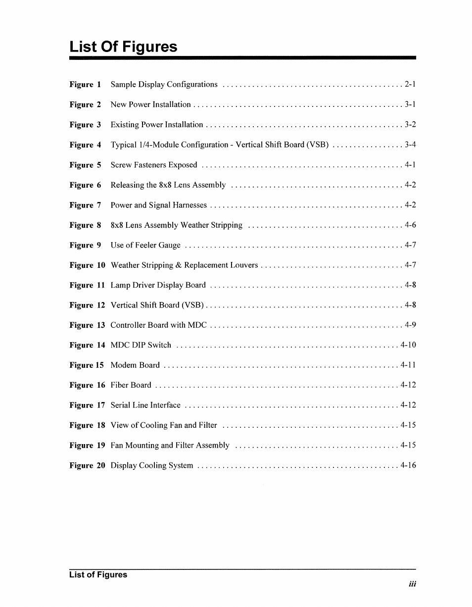 List of figures | Daktronics AB-1500-1.5,2.5 User Manual | Page 5 / 85