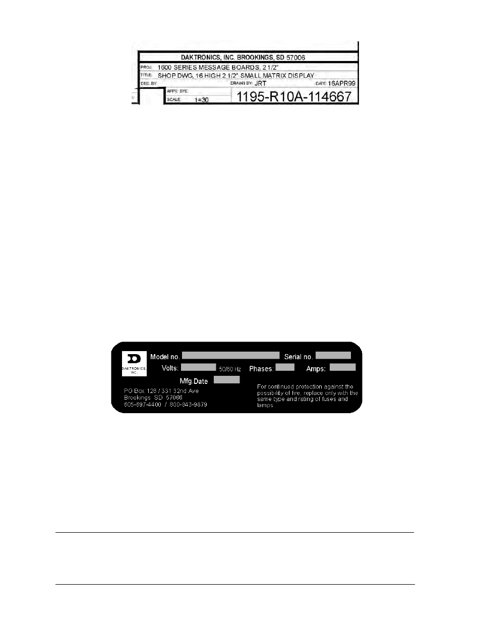 Daktronics AB-1600-1.5,2.5 User Manual | Page 8 / 141