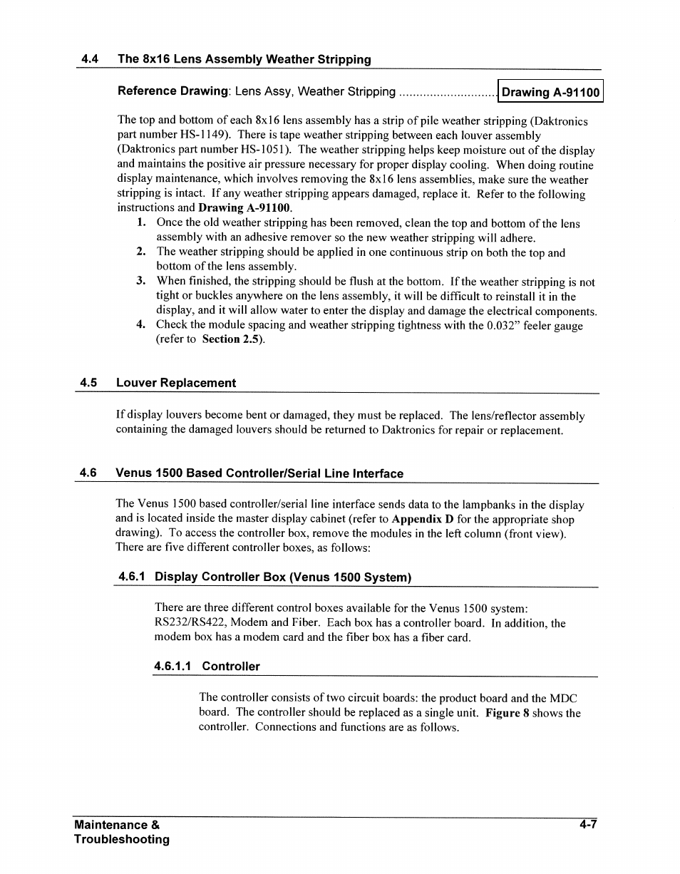 Daktronics AB-1600-1.5,2.5 User Manual | Page 47 / 105