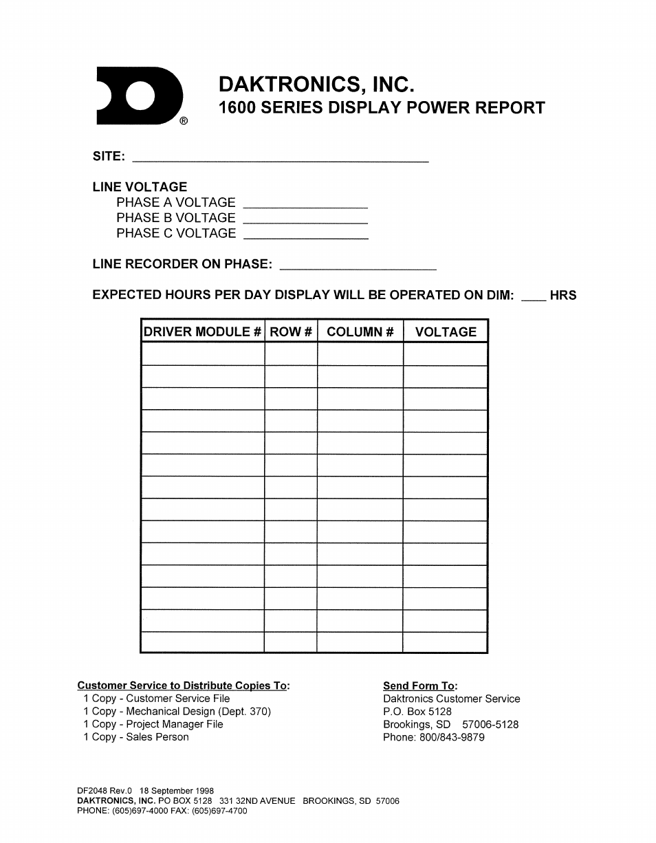 Daktronics AB-1600-1.5,2.5 User Manual | Page 79 / 105