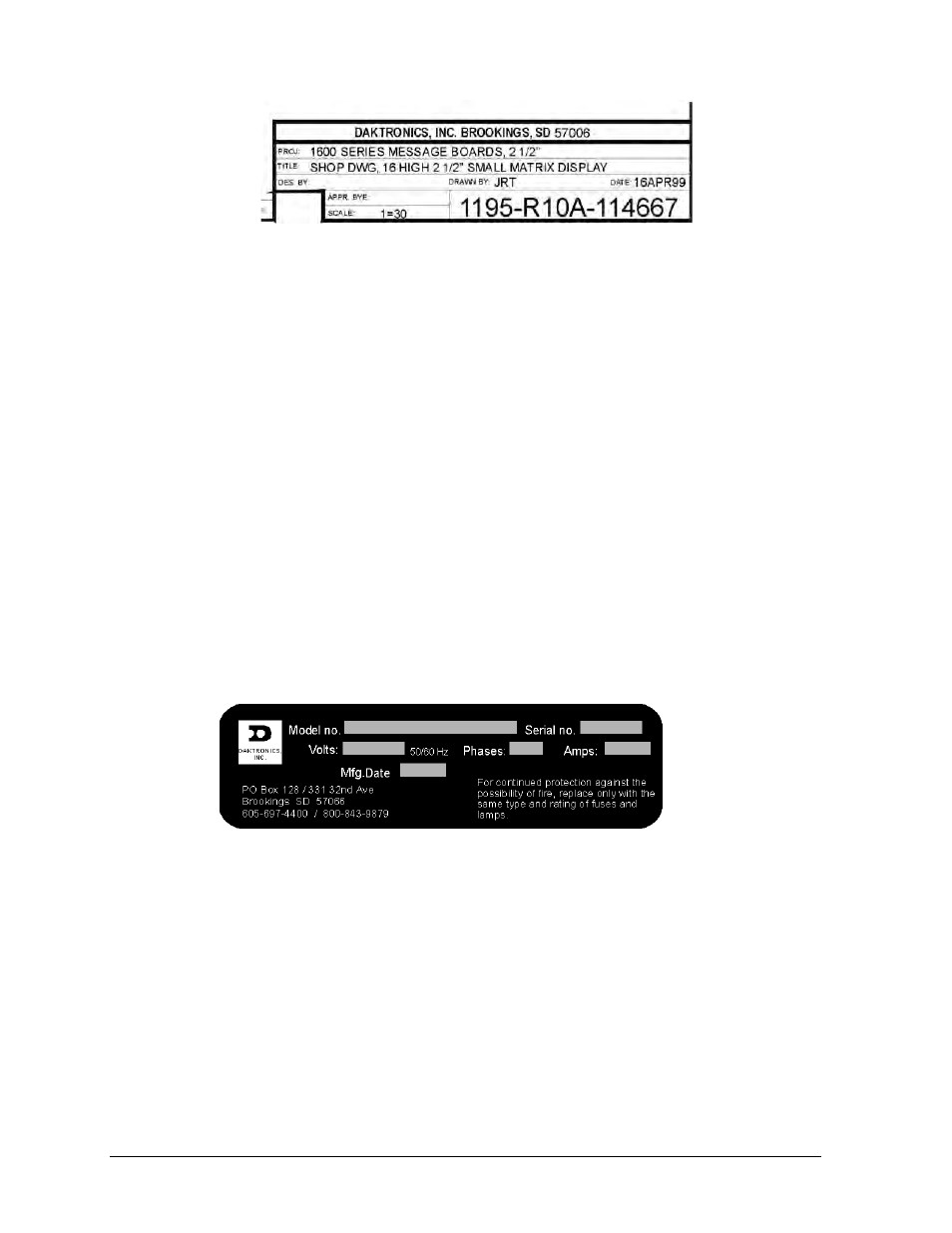 Daktronics AB-1600-1.5,2.5 User Manual | Page 8 / 131