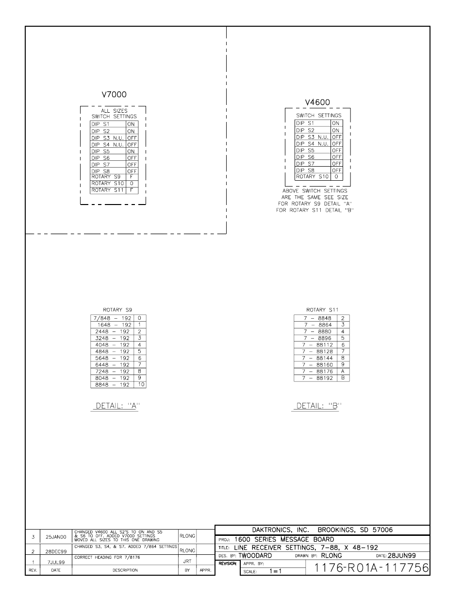 Drawing a-117756 | Daktronics AB-1600-1.5,2.5 User Manual | Page 88 / 131