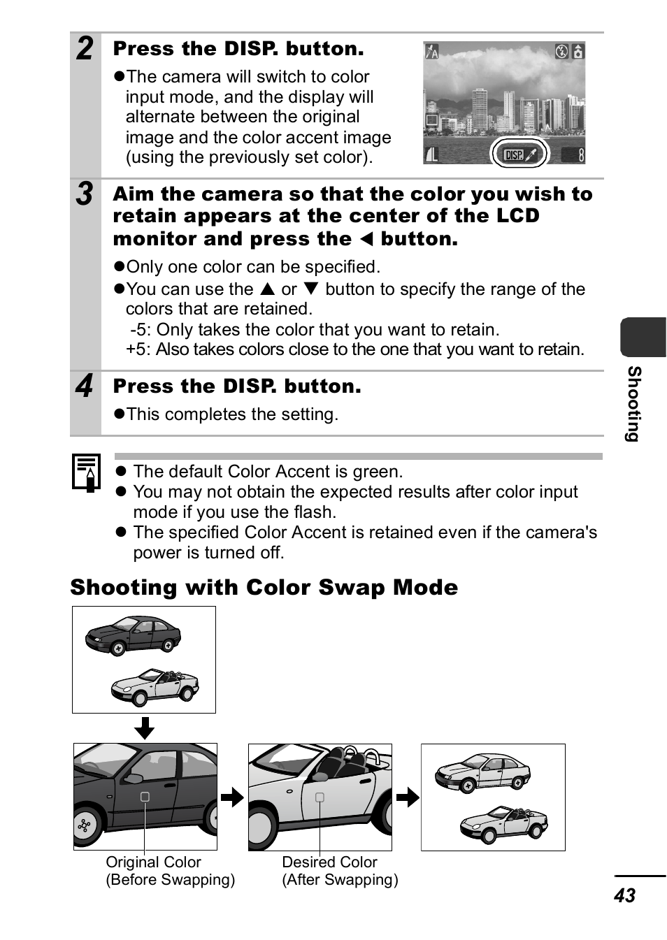P. 43, P. 43) | Canon A420 User Manual | Page 45 / 115