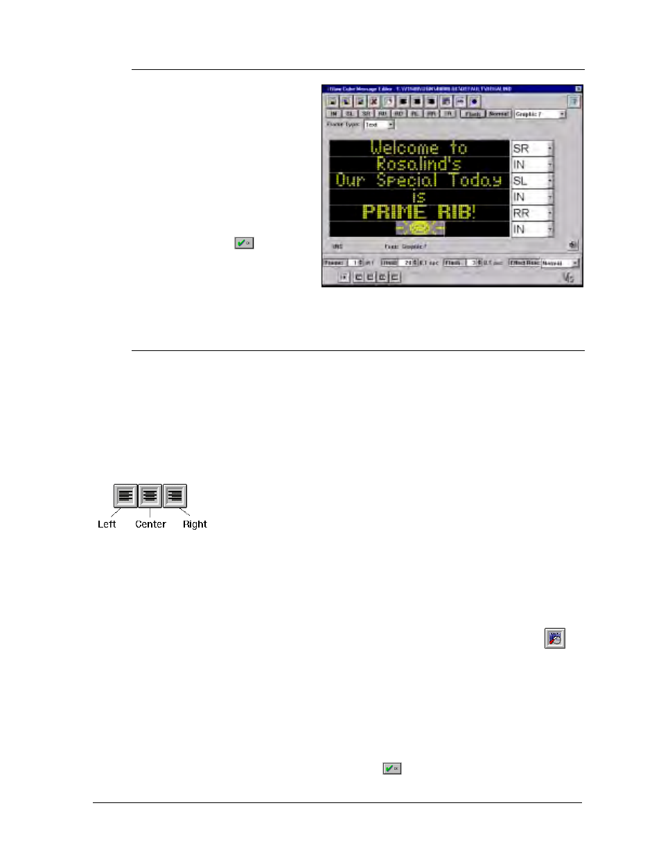 Creating the message -5, Text options -5 | Daktronics Venus 1500 Ver 1.x User Manual | Page 16 / 76