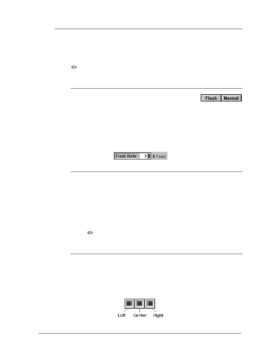 Attributes -7, Flashing text -7, Color -7 | Line justification -7 | Daktronics Venus 1500 Ver 1.x User Manual | Page 34 / 76