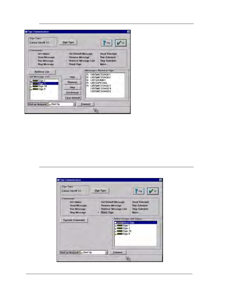 Retrieve message list -4, Blank sign -4 | Daktronics Venus 1500 Ver 1.x User Manual | Page 55 / 76
