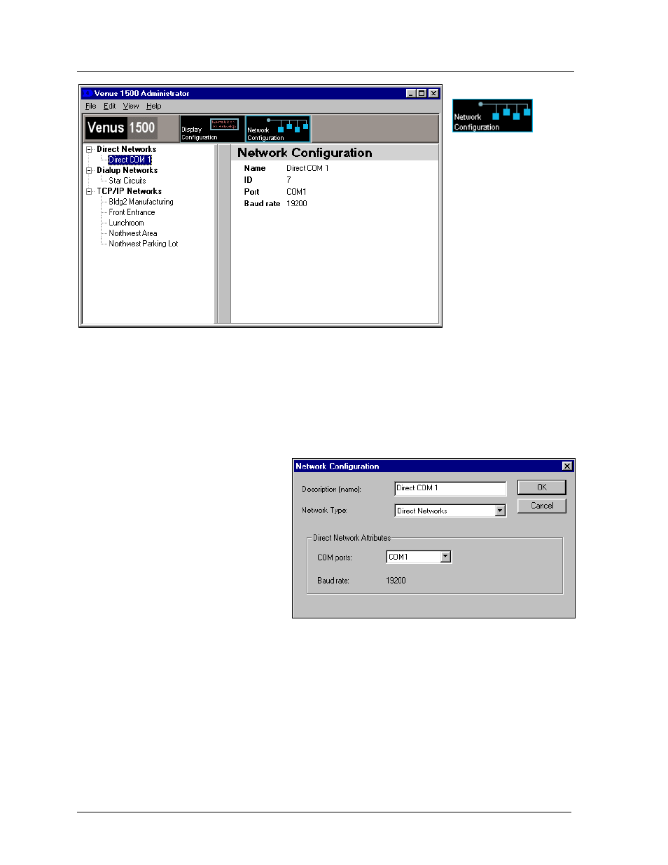Adding a network, Direct connection, Dialup connection | Adding a network -2, Direct connection -2, Dialup connection -2 | Daktronics Venus 1500 Ver 2.x User Manual | Page 20 / 69