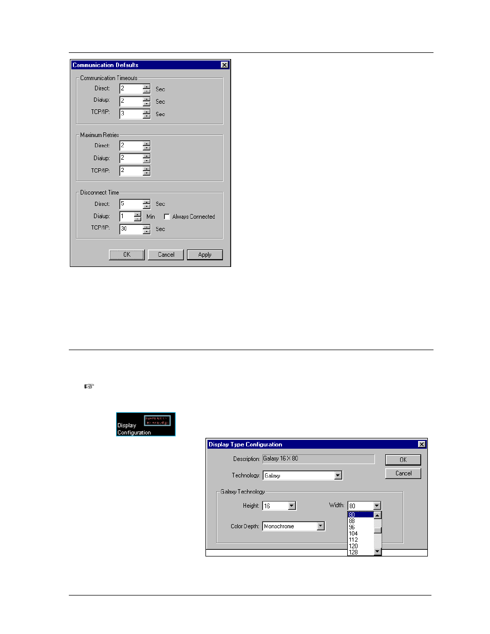 Communication defaults (networks), Display type, Adding a new type of display | Communication defaults (networks) -5, Display type -5, Adding a new type of display -5 | Daktronics Venus 1500 Ver 2.x User Manual | Page 23 / 69