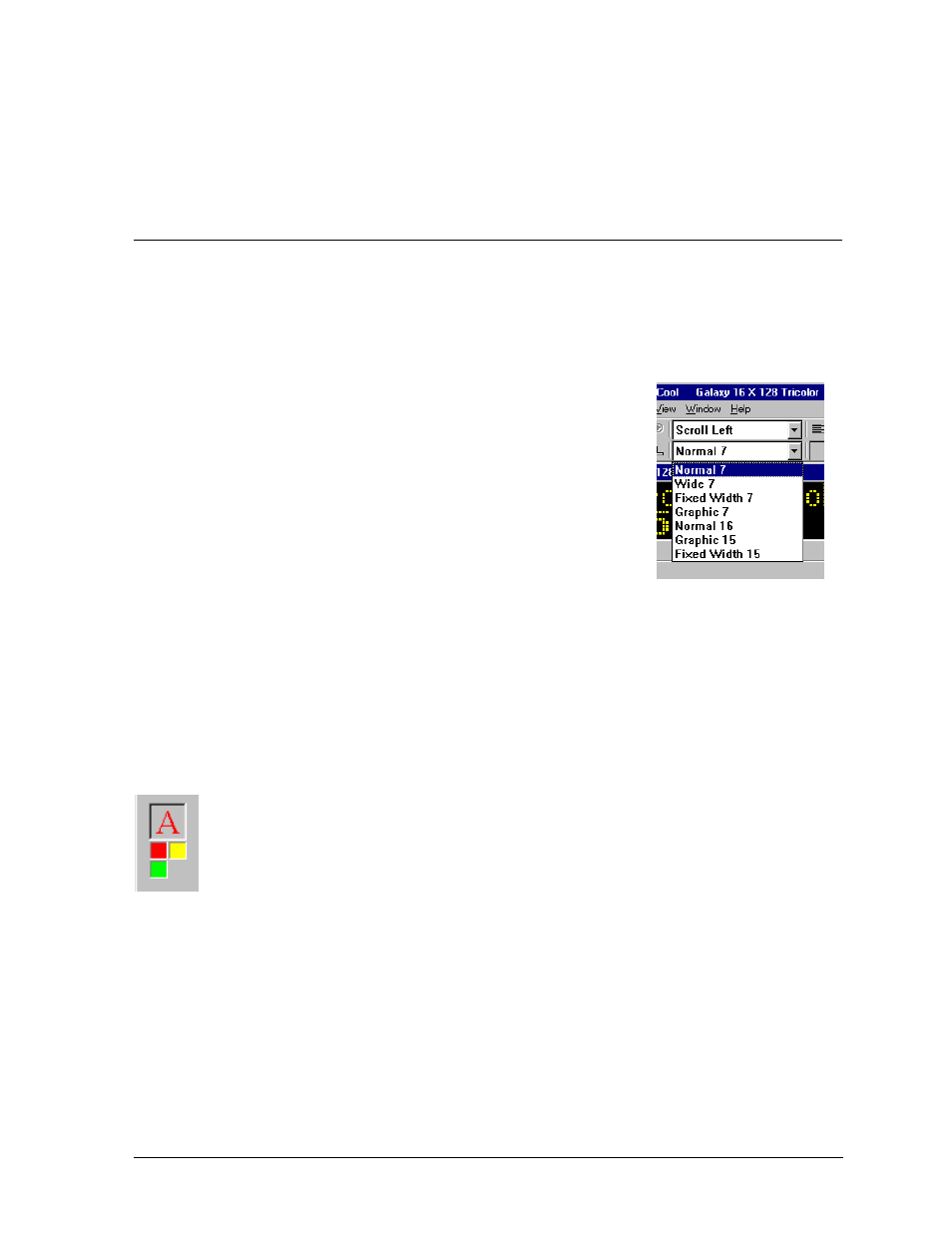 Invert frame, Text frames, Selecting a font & entering text | Color, Invert frame -5, Text frames -5, Selecting a font & entering text -5, Color -5 | Daktronics Venus 1500 Ver 2.x User Manual | Page 33 / 69