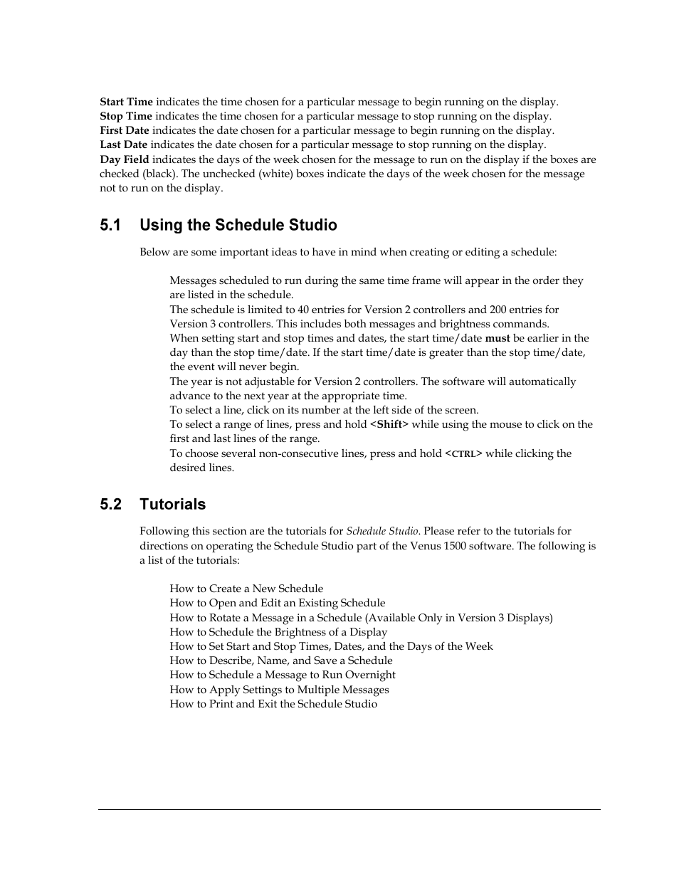 Using the schedule studio, Tutorials | Daktronics Venus 1500 Ver 3.x User Manual | Page 119 / 187
