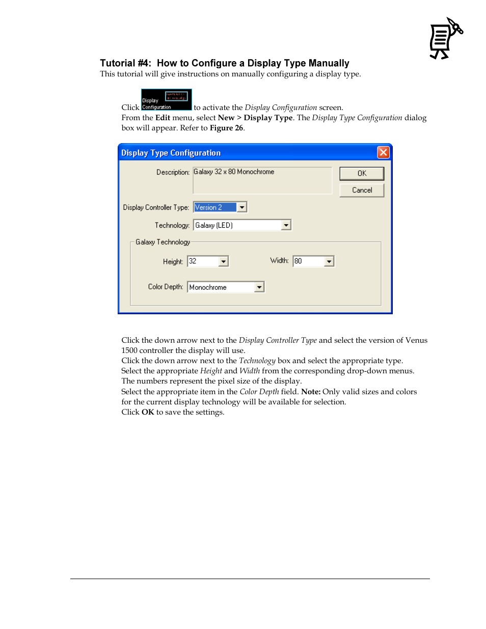 Figure 26: display type configuration | Daktronics Venus 1500 Ver 3.x User Manual | Page 37 / 187