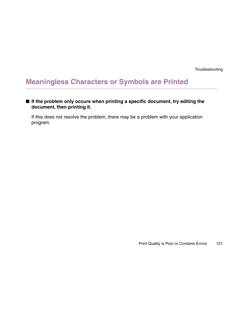 Meaningless characters or symbols are printed | Canon S900 User Manual | Page 121 / 178