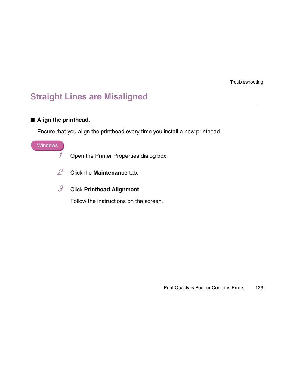 Straight lines are misaligned | Canon S900 User Manual | Page 123 / 178