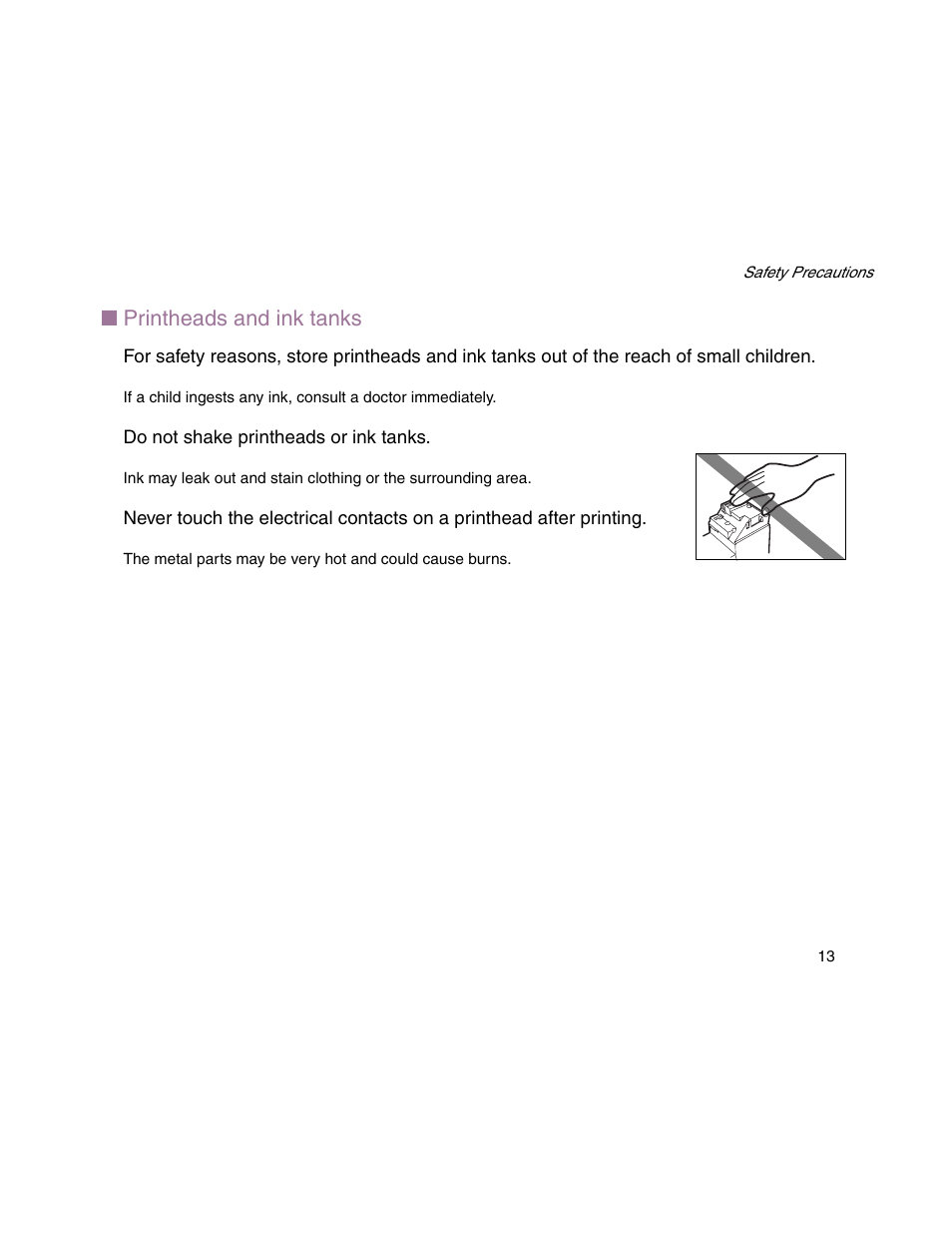 Printheads and ink tanks | Canon S900 User Manual | Page 13 / 178