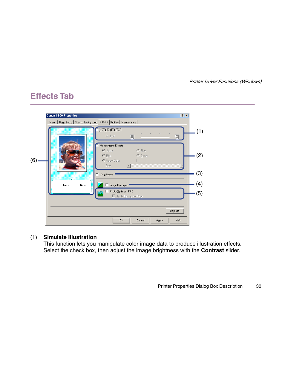 Effects tab | Canon S900 User Manual | Page 30 / 178