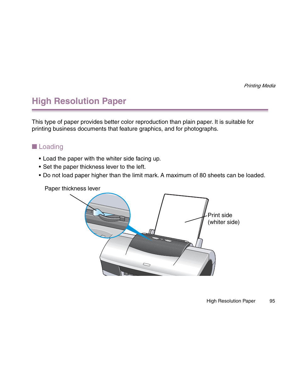 High resolution paper | Canon S900 User Manual | Page 95 / 178