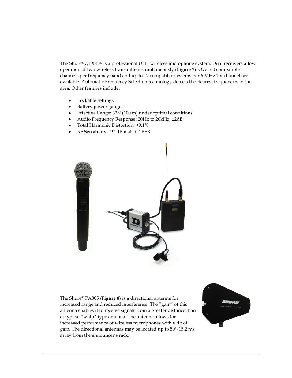 3 optional equipment, Wireless microphone system, High gain antenna kit | Optional equipment | Daktronics Sportsound Rack SSR-100 Operation Manual User Manual | Page 11 / 36