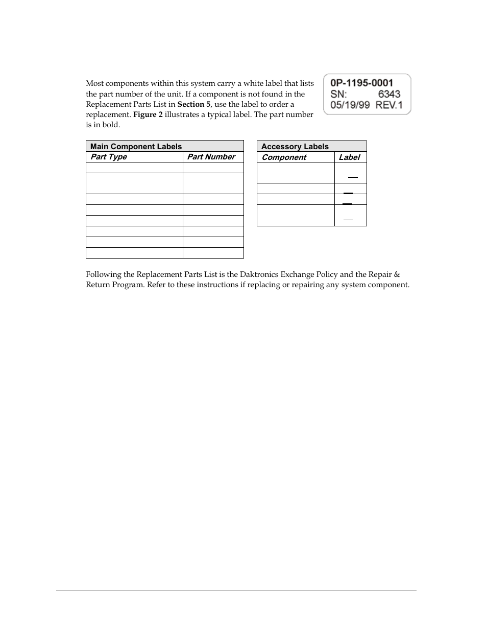 2 daktronics nomenclature, Daktronics nomenclature | Daktronics Sportsound Rack SSR-200 Operation Manual User Manual | Page 8 / 42