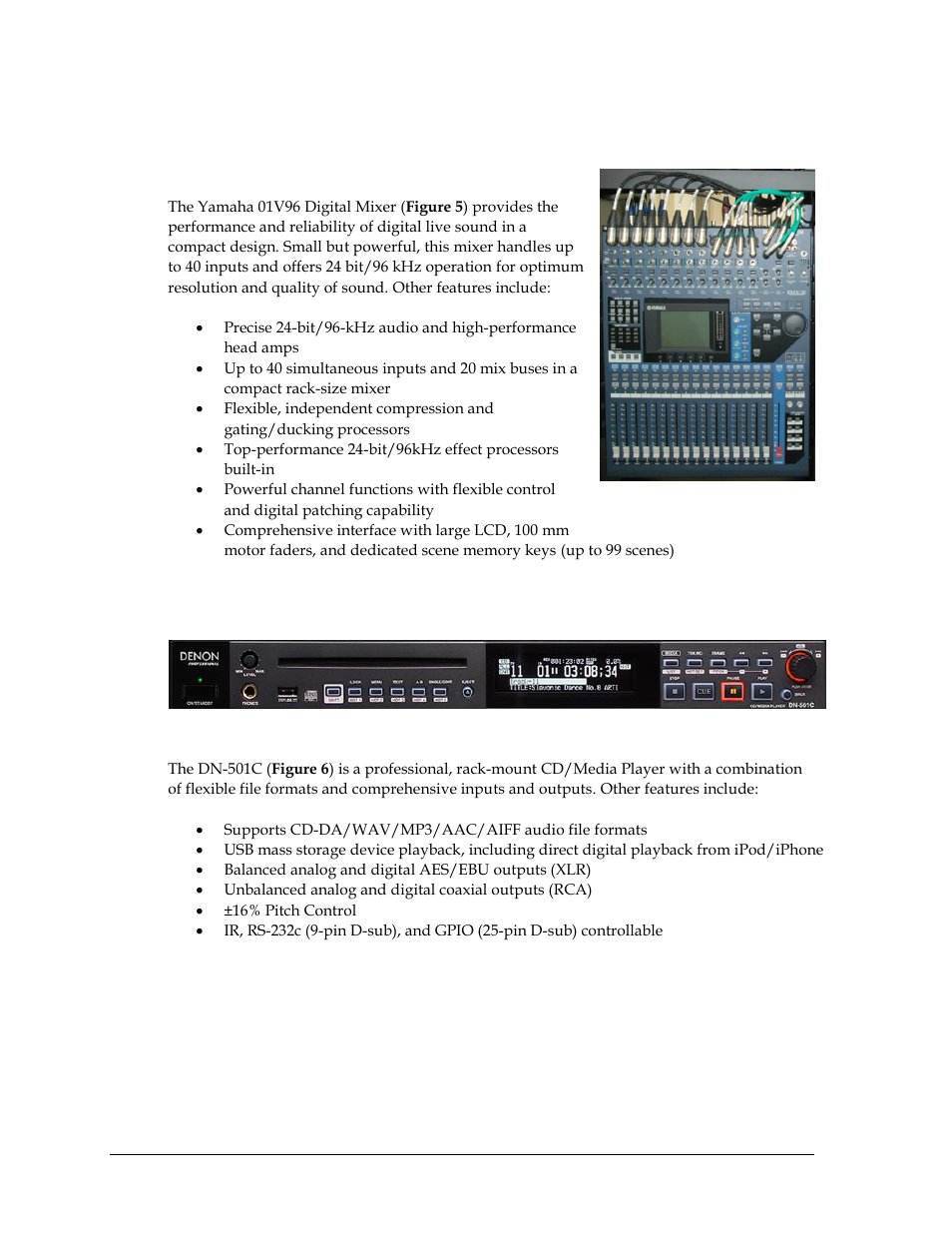 2 standard equipment, Audio mixer, Professional cd/media player | Standard equipment | Daktronics Sportsound Rack SSR-300 Operation Manual User Manual | Page 12 / 44