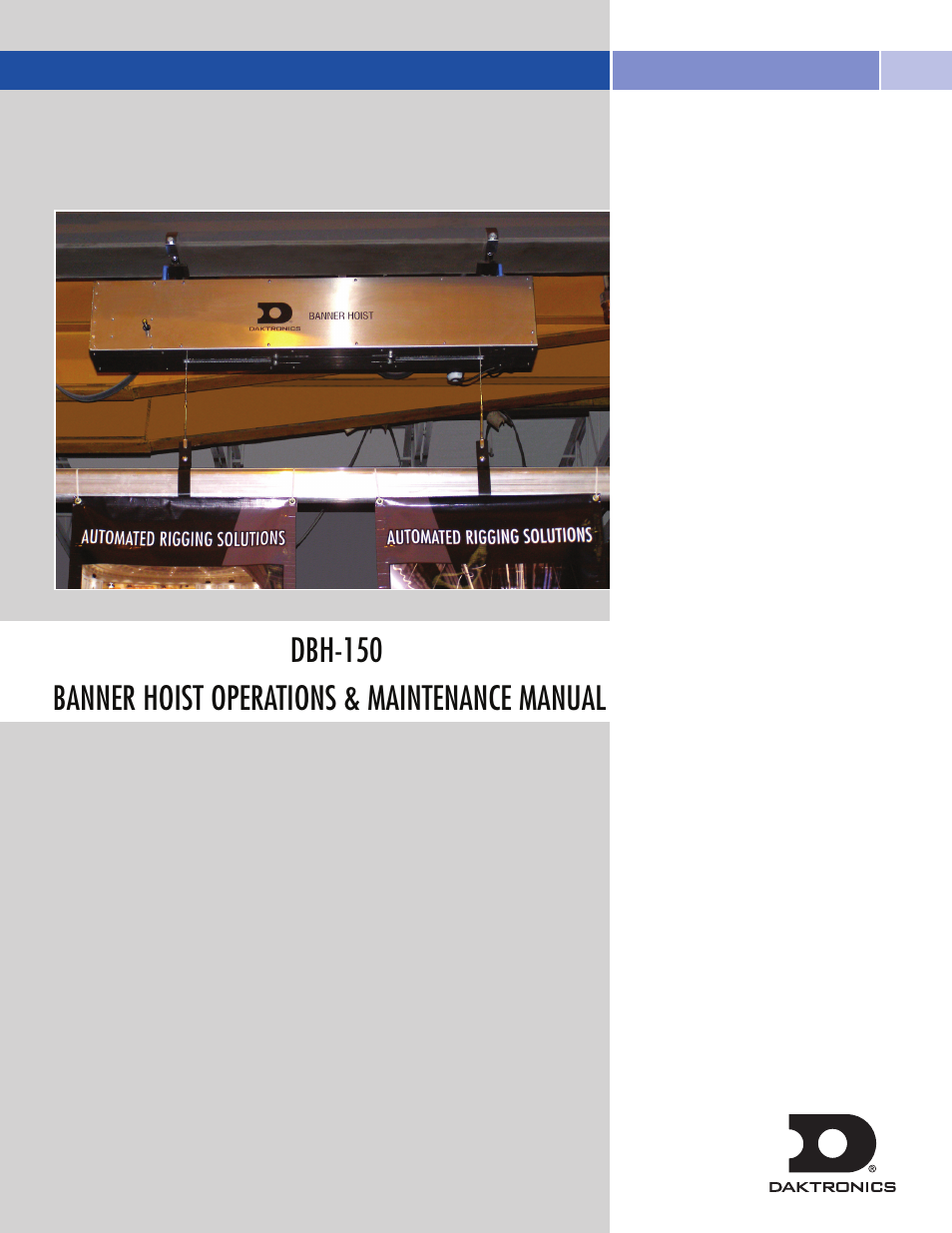 Daktronics DBH-150 User Manual | 19 pages