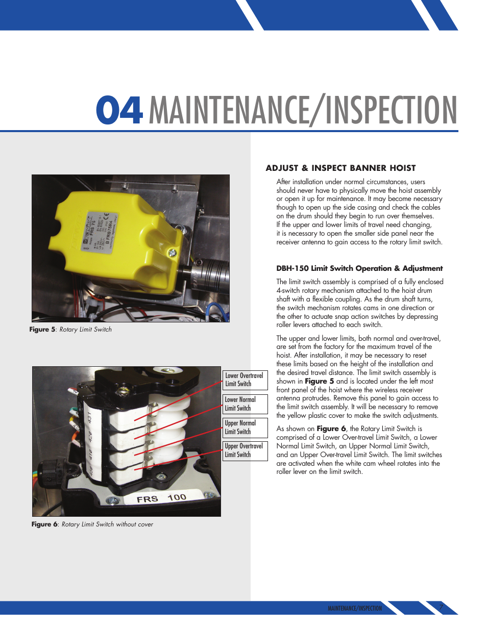 Maintenance/inspection | Daktronics DBH-150 User Manual | Page 11 / 19