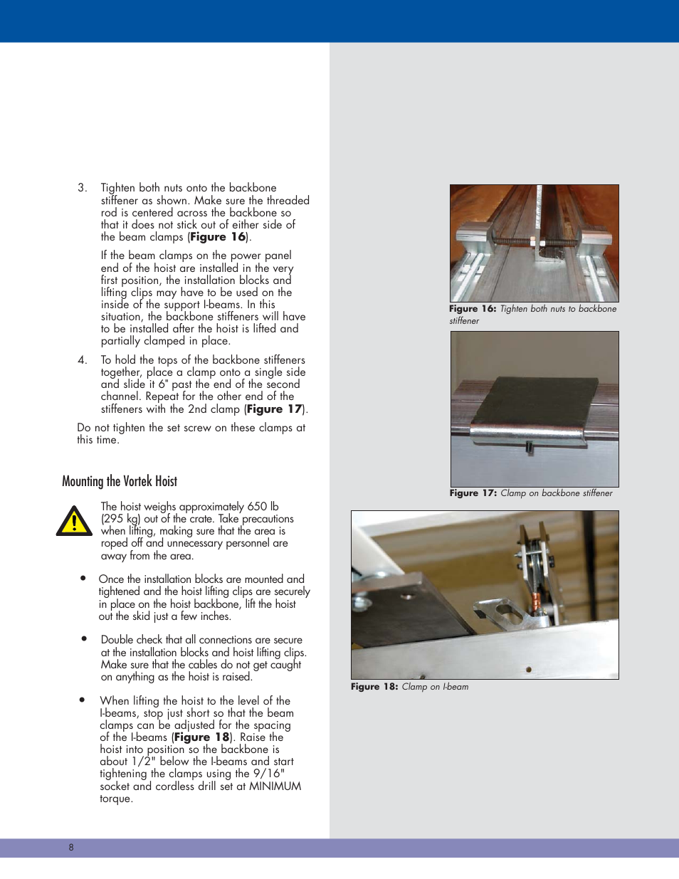 Mounting the vortek hoist | Daktronics Hoist Installation Manual User Manual | Page 10 / 15