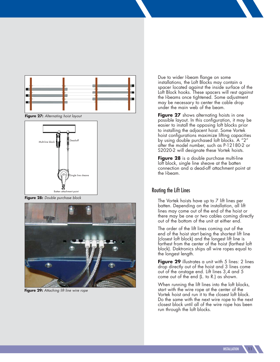 Routing the lift lines | Daktronics Hoist Installation Manual User Manual | Page 13 / 15