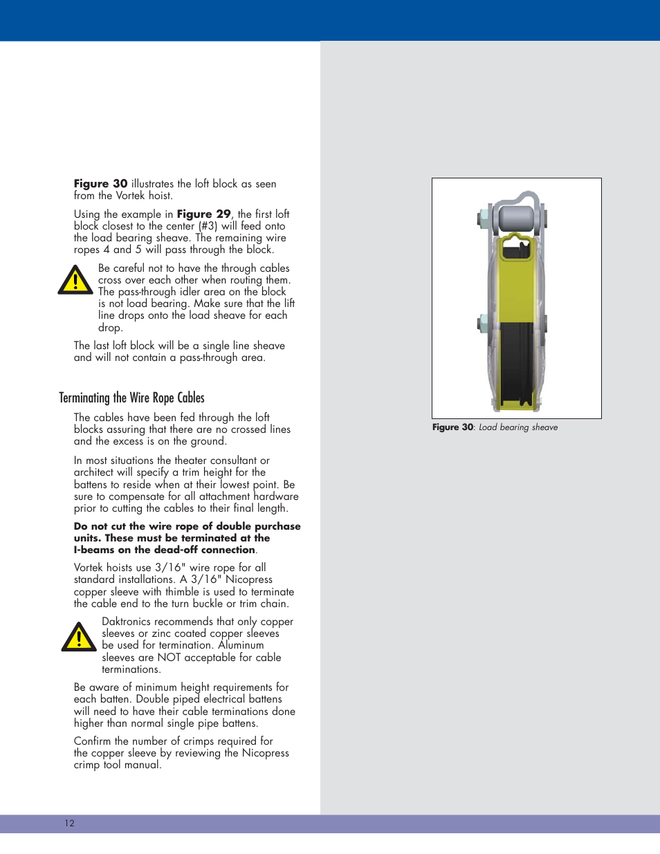 Terminating the wire rope cables | Daktronics Hoist Installation Manual User Manual | Page 14 / 15