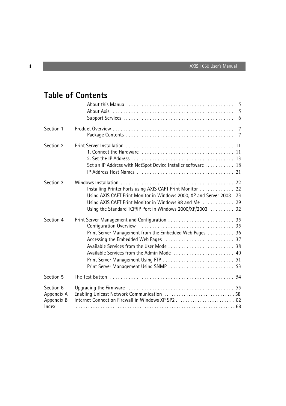 Canon 1650 User Manual | Page 4 / 71