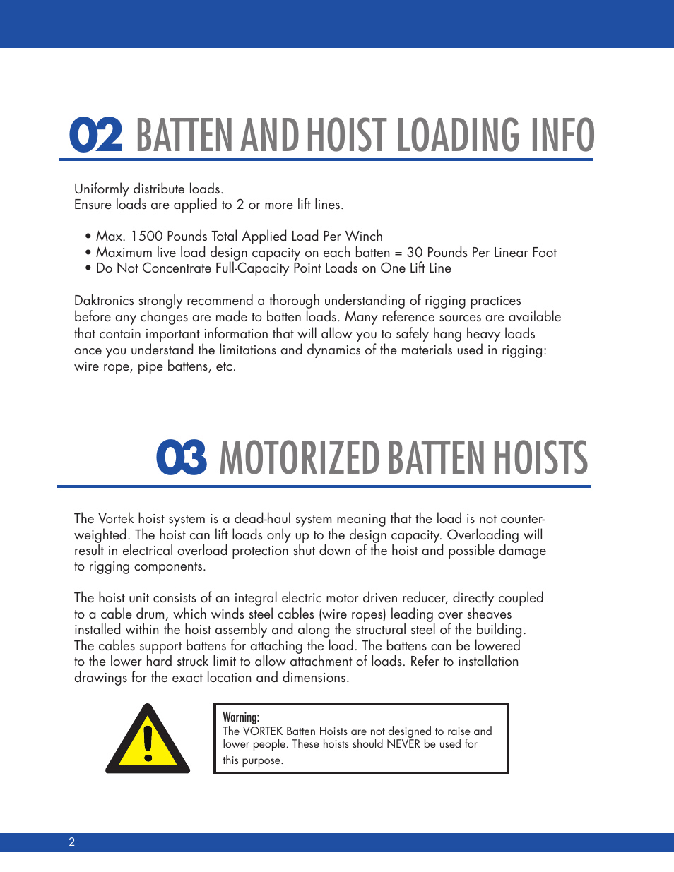Daktronics Hoist Operation and Maintenance Manual User Manual | Page 5 / 14