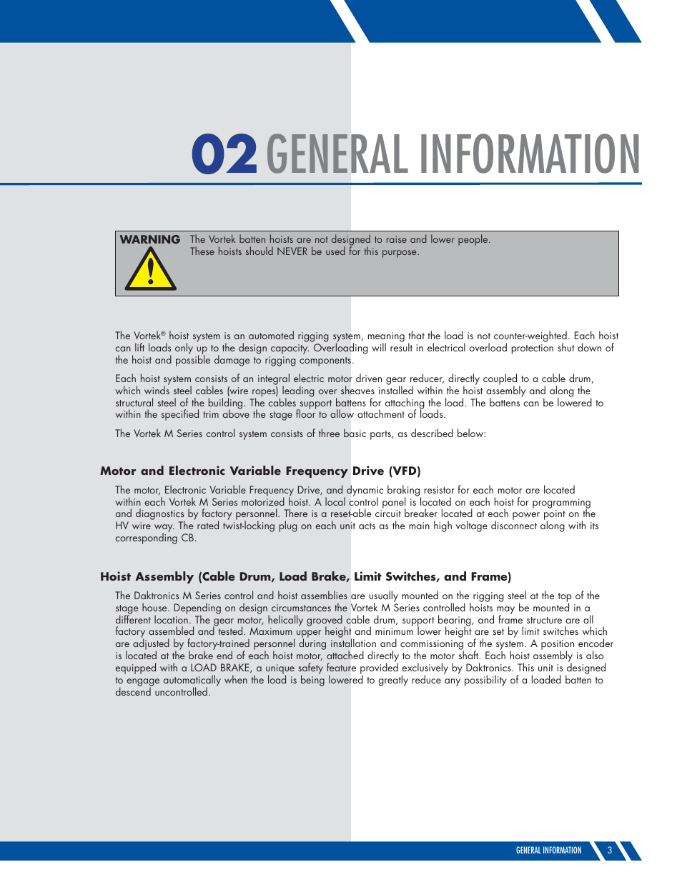 General information | Daktronics M SERIES User Manual | Page 7 / 24