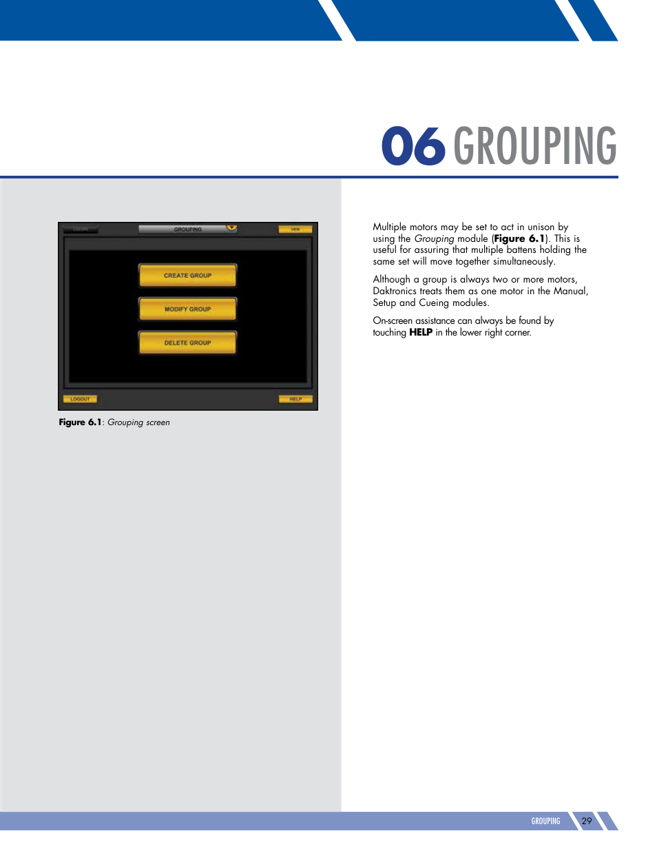 Grouping | Daktronics Pro Series Operations and Maintenance Manual User Manual | Page 36 / 118