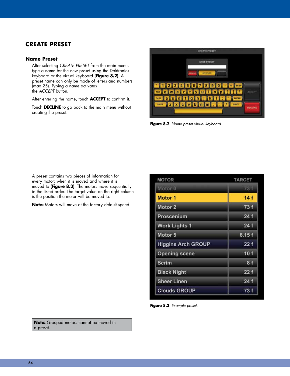 Create preset | Daktronics Pro Series Operations and Maintenance Manual User Manual | Page 61 / 118